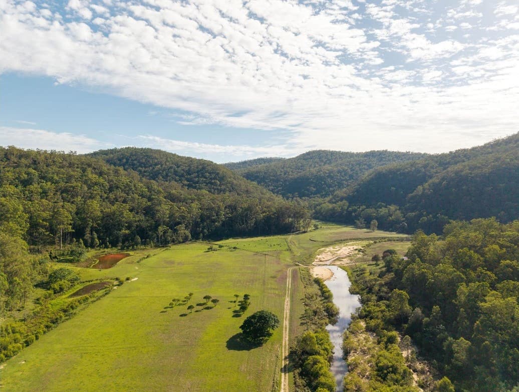 Looking north along the valley floor