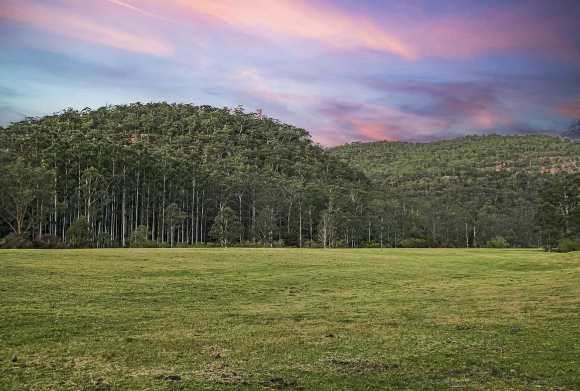 Sunset over the ranges above the valley flats